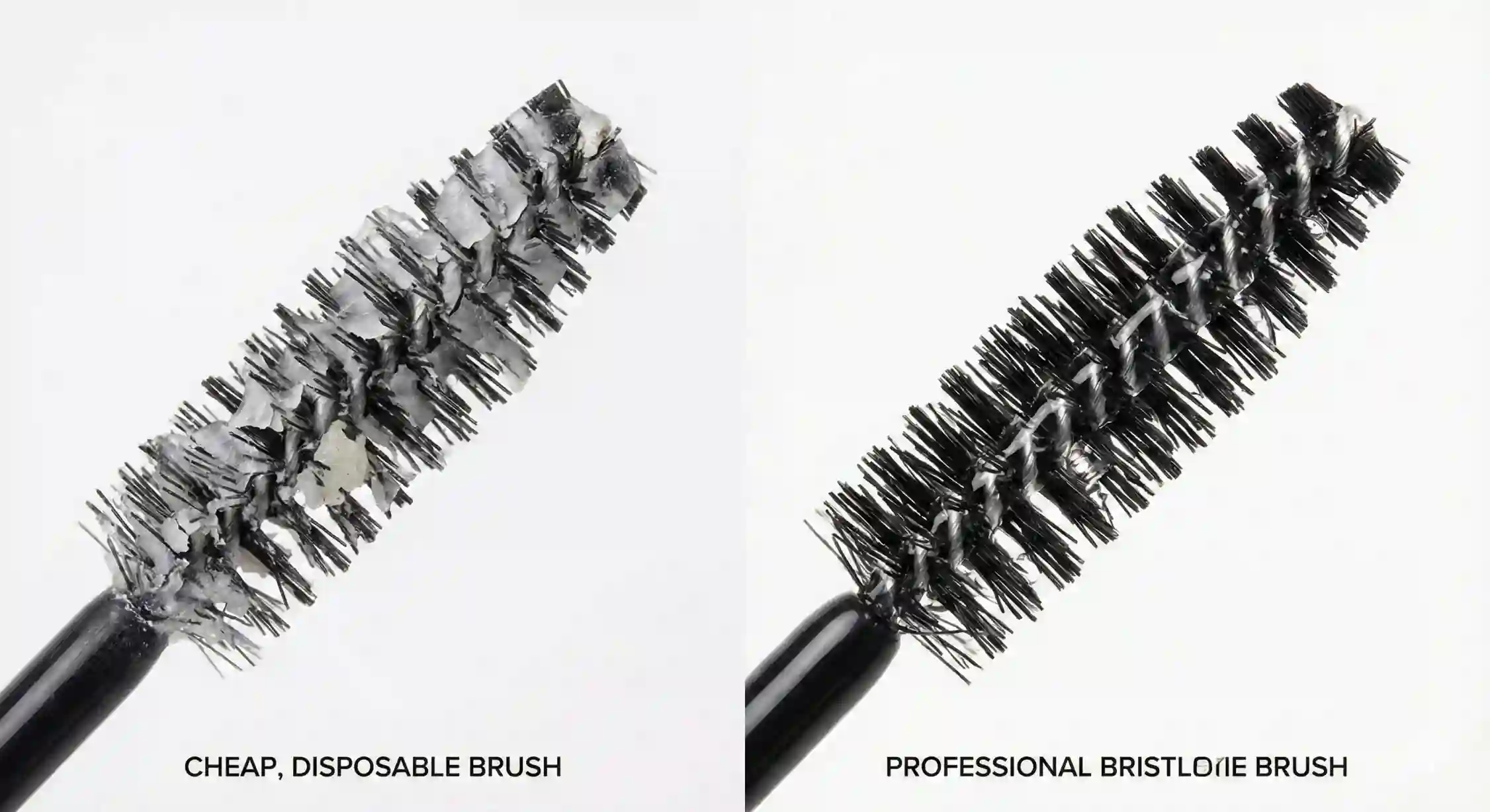 مقایسه بافت ژل ابرو باکیفیت و ژل ابرو سفیدکزن حاوی الکل.