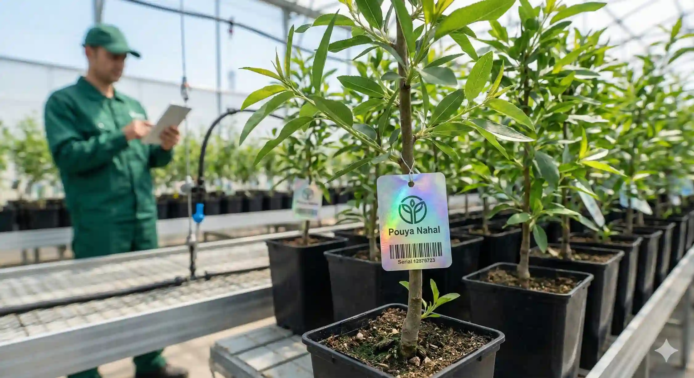 نهال های شناسنامه دار بادام تونو در نهالستان پویا نهال با گواهی سلامت.